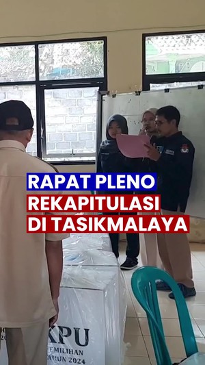Video: Rapat Pleno Rekapitulasi di Tasikmalaya Memanas, Saksi Walk Out 