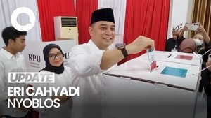 Video: Momen Eri Cahyadi Nyoblos Diantar Iringan Hadrah