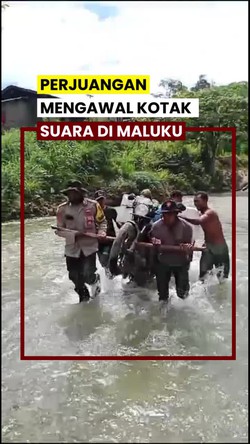 Video: Perjalanan Penuh Rintangan Polisi Maluku Mengawal Kotak Suara